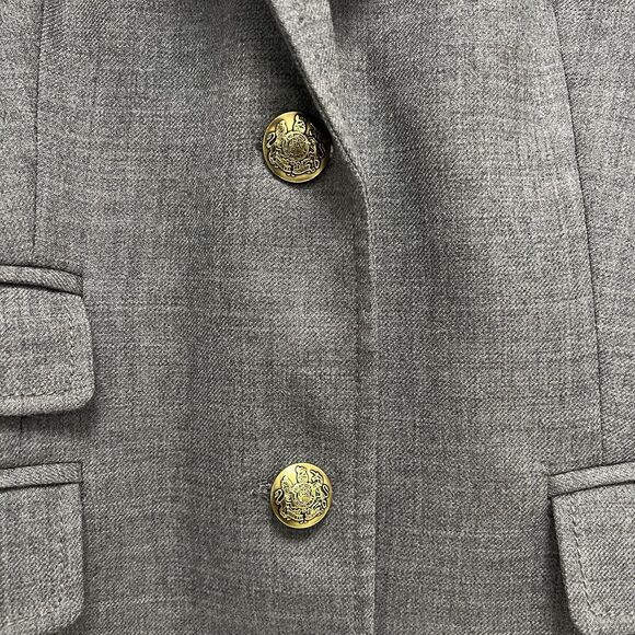 J. Crew Schoolboy Blazer Grey Wool Business Casual Academia Preppy Jacket Size 4 - Picture 8 of 13